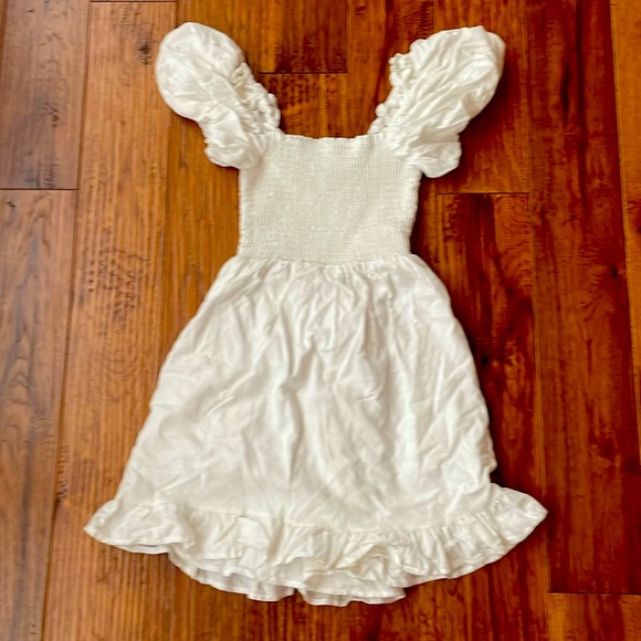 Show Me Your Mumu Puff Sleeve linen mini dress - Picture 1 of 2